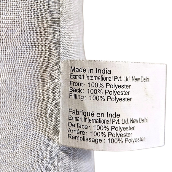 Silky Snowflake Throw Pillow Silver Gold Beaded 16"x16" Made In India Holiday - Picture 10 of 11